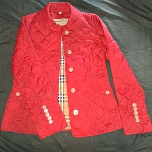 Burberry Brit Quilted Jacket – Classic Red Elegance